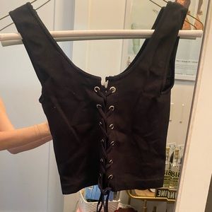 Boutique find. Black crop top. One size (o/s).